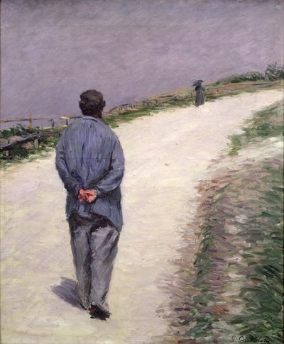 Pere Magloire on the Road to Saint-Clair, Etretat by Gustave Caillebotte